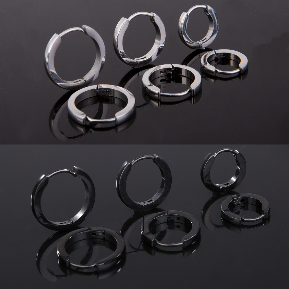 フープピアス 人気 幅2.0/2.5mm 1ペア 鏡面仕上げ つけっぱなし 18G メンズ レディース リング ピアス サージカルステンレス 金属アレルギー対応 男女兼用