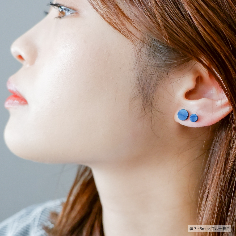 [4サイズ 幅9/10/12/14mm ペアセット]サージカルステンレス 人気 ダンベルピアス ネジ式 フラットキャッチ 円型 メンズ レディース 男女兼用 シンプル 金属アレルギー対応 スタッドピアス