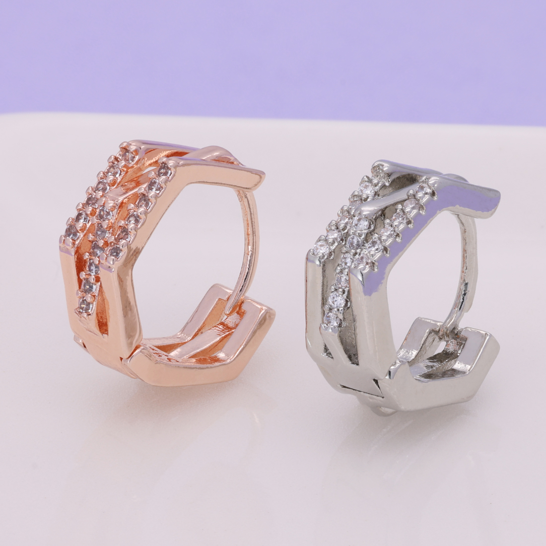 ジルコニア シルバー フープピアス ジルコニア リングピアス S925 ピアス レディース メンズ ジュエリー 幅5.0mm 内径10mm 両耳 ペア