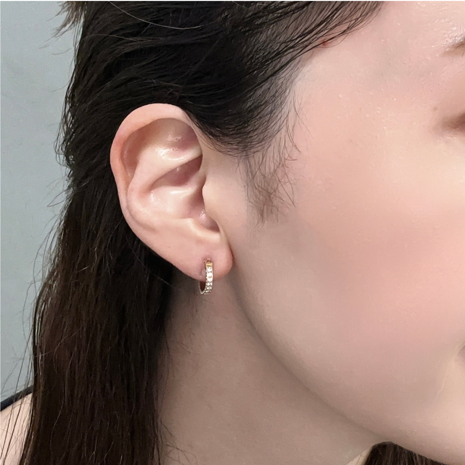 チタン フープピアス 人気 つけっぱなし 幅2.4mm G23純チタン ライン