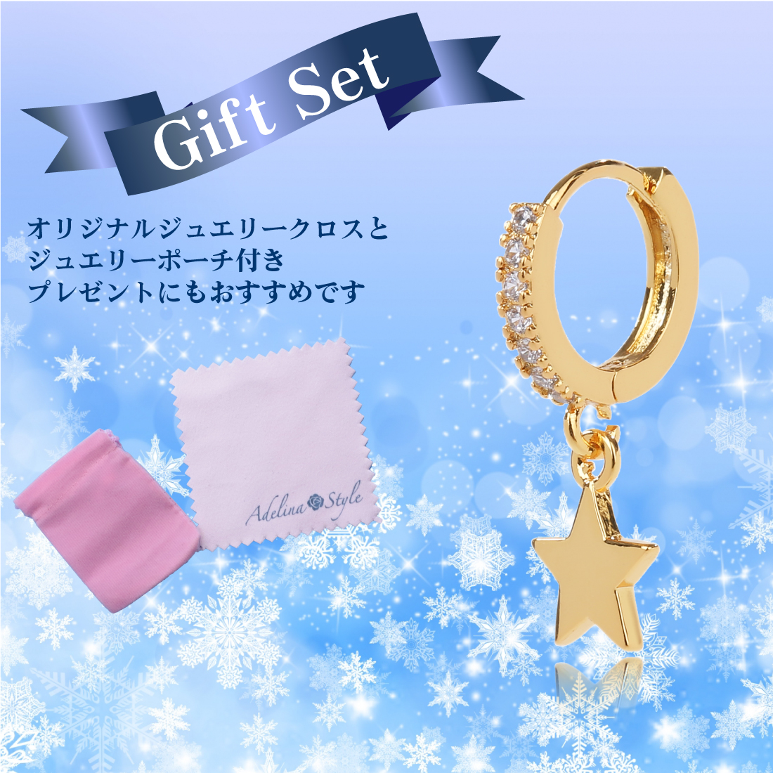 ピアス レディース 人気 フープピアス 1ペア 小さめ ゆれる ダングルピアス キュービックジルコニア サージカルステンレス 金属アレルギー対応 金メッキ 全長20mm (タイプH)