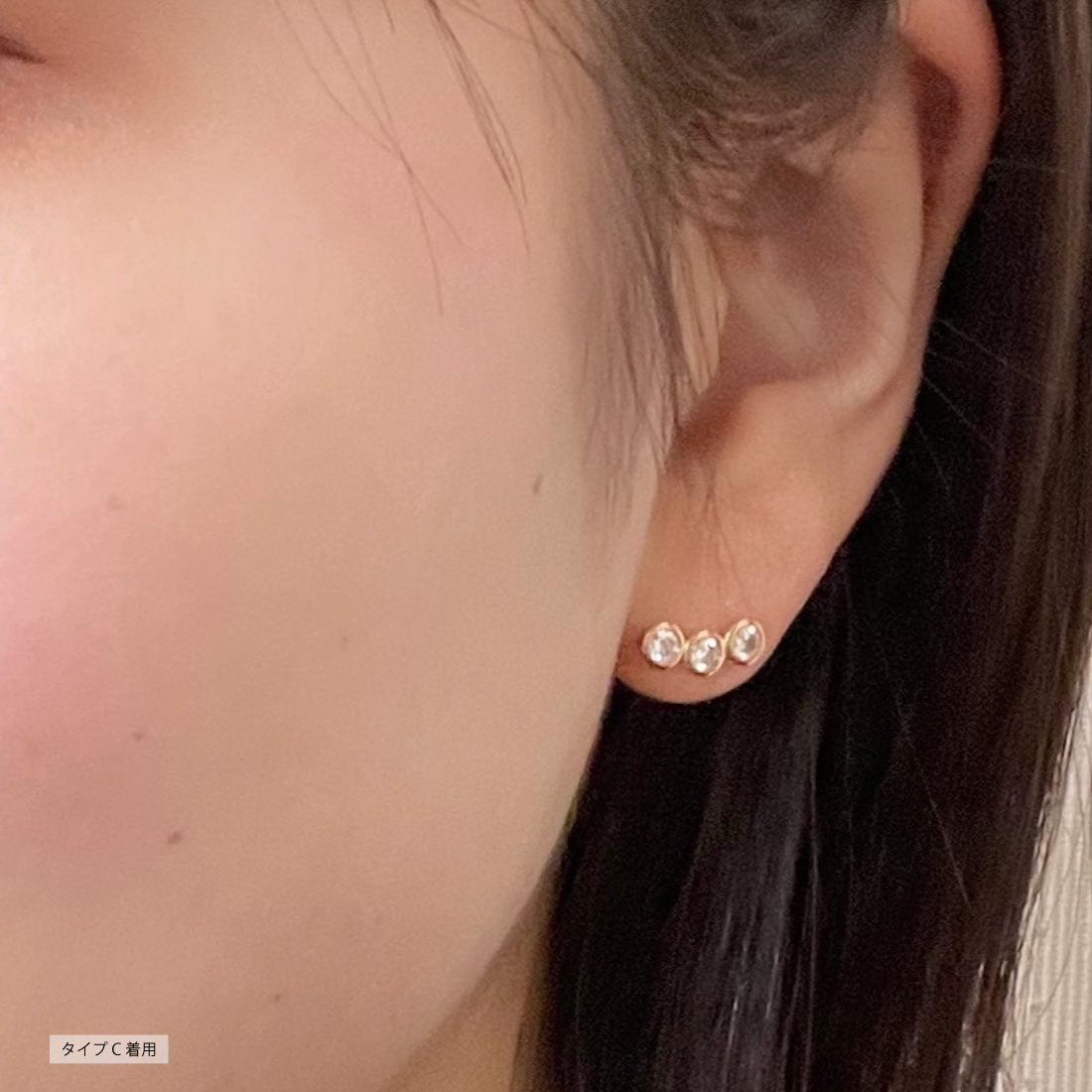 星 スター ピアス ジルコニア スタッドピアス 18KGP シルバー925純銀 レディース 両耳用