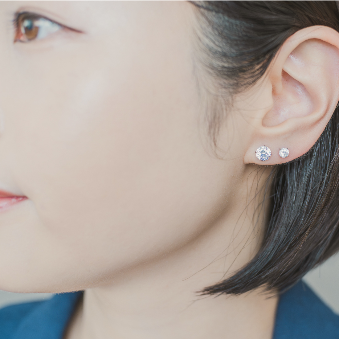 純チタン スタッド ピアス 人気 つけっぱなし メンズ レディース 1ペア 4爪 AAAAA キュービックジルコニア 20G 金属アレルギー対応 男女兼用