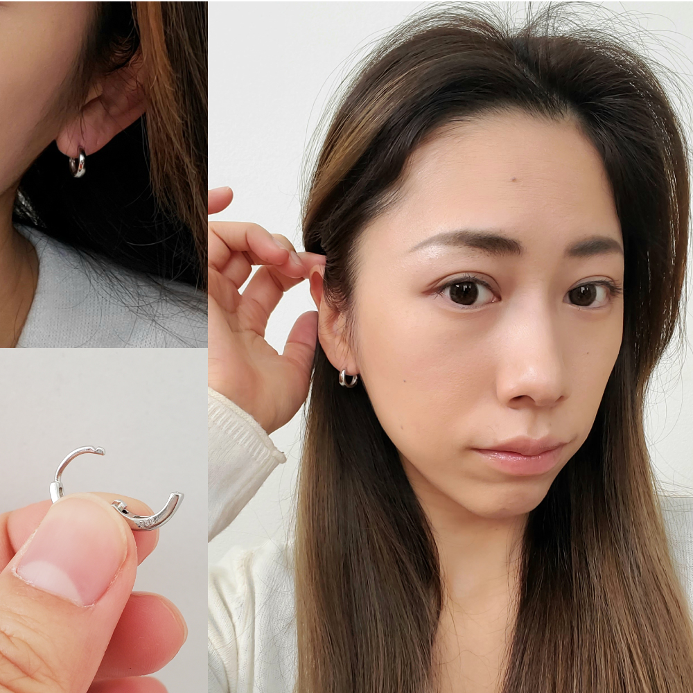 ピアス リング フープピアス シルバー925 純銀ピアス レディース メンズ 金属アレルギー対応 両耳 ペア