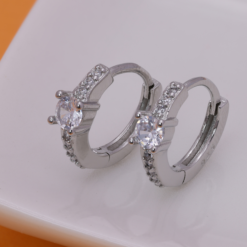 ピアス レディース 人気 フープピアス つけっぱなしリングピアス 2個入 キュービックジルコニア シルバー 925 純銀製 アレルギー対応