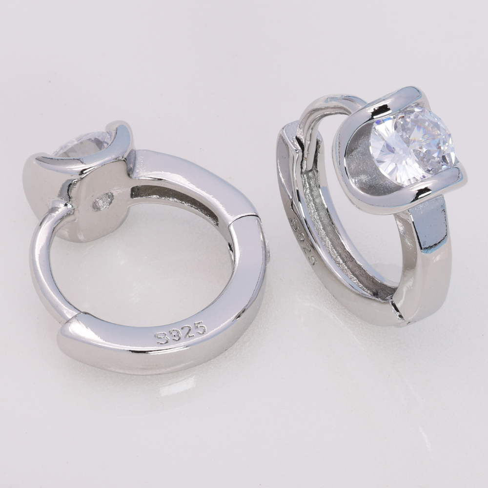 ピアス レディース 人気 フープピアス つけっぱなしリングピアス 2個入 キュービックジルコニア シルバー 925 純銀製 アレルギー対応