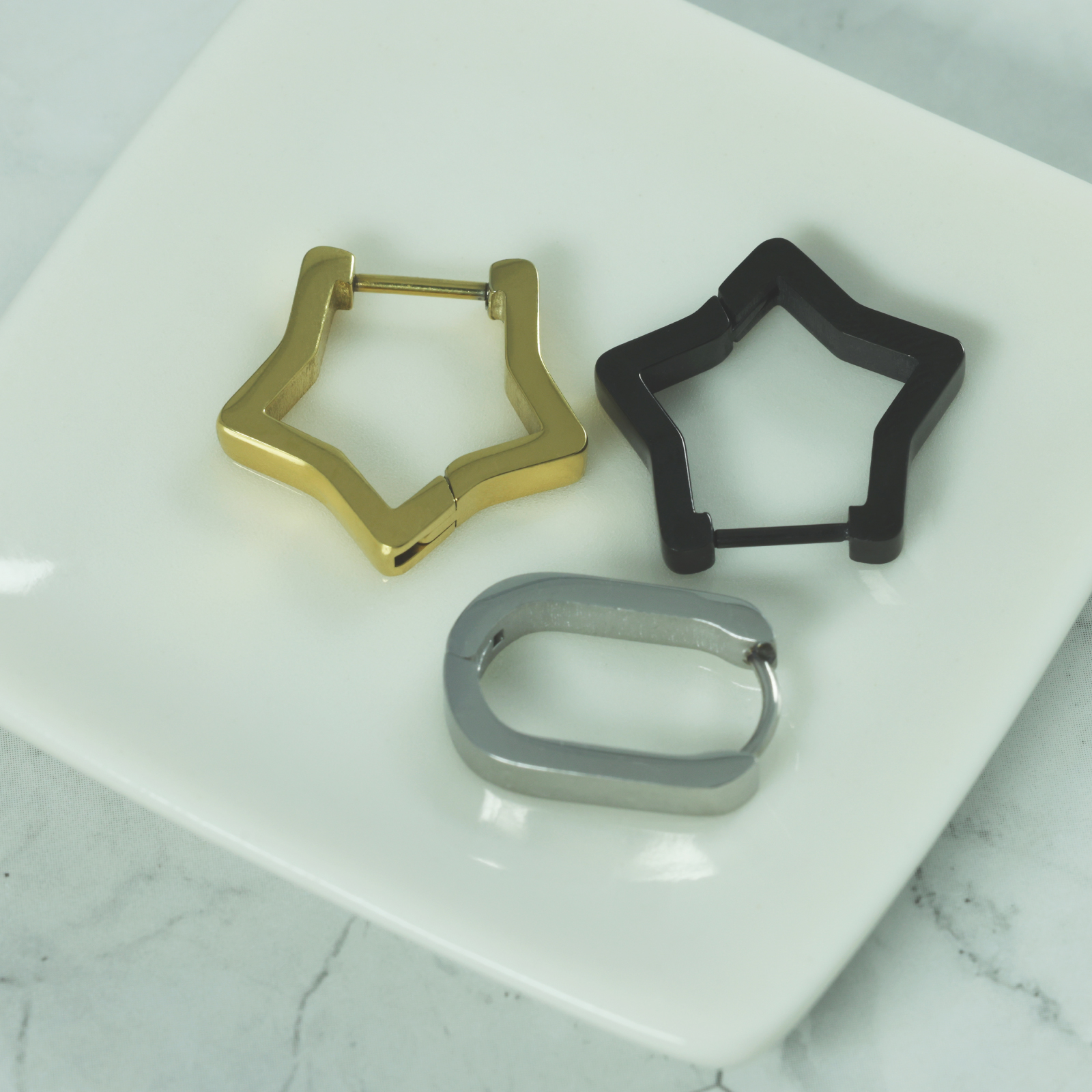 U型 ピアス 1ペア 人気 つけっぱなし メンズ レディース フープピアス サージカルステンレス 金属アレルギー対応 男女兼用