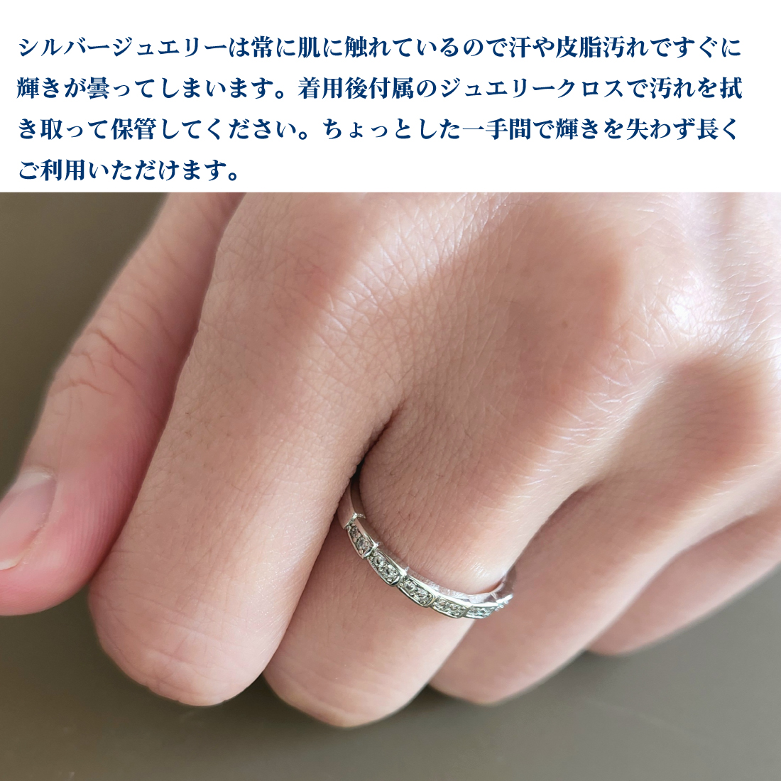 指輪 リング レディース 人気 5Aキュービックジルコニア シルバーリング S925 純銀 フリーサイズ 調整可能 シンプル 金属アレルギー対応 (タイプG)