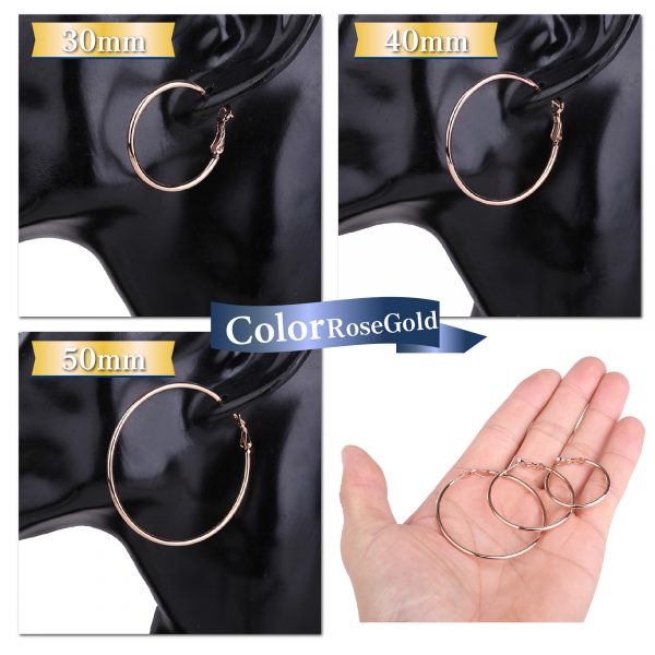 [Adelina Style] フープピアス 人気 大きめ リンクピアス 幅2mm 1ペア サージカルステンレス レディースピアス 金属アレルギー対応 - 画像 (9)