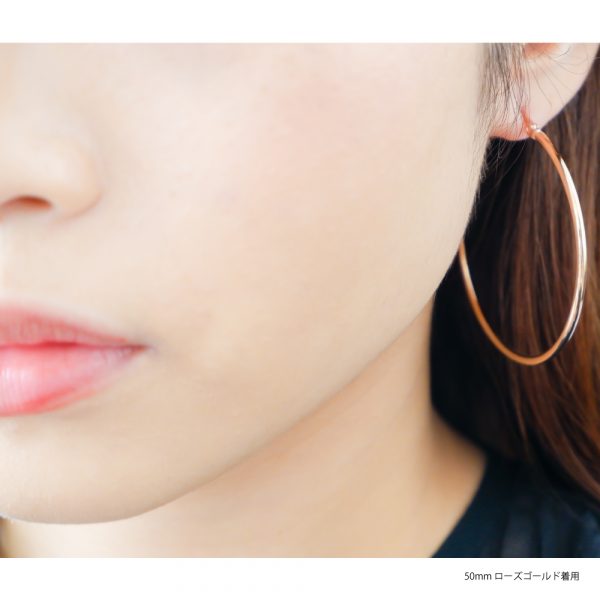 [Adelina Style] 幅2mm  1ペア サージカルステンレス フープピアス リングピアス レディース メンズ 金属アレルギー対応 - 画像 (2)