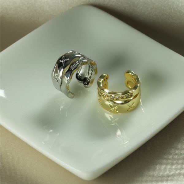 [Adelina Style] シルバーカフ 1ペアフェイクピアス ノンホールピアス イヤリング シルバー イヤーカフ 人気 イヤークリップ S925 キュービックジルコニア メンズ レディース 金属アレルギー対応 - 画像 (7)