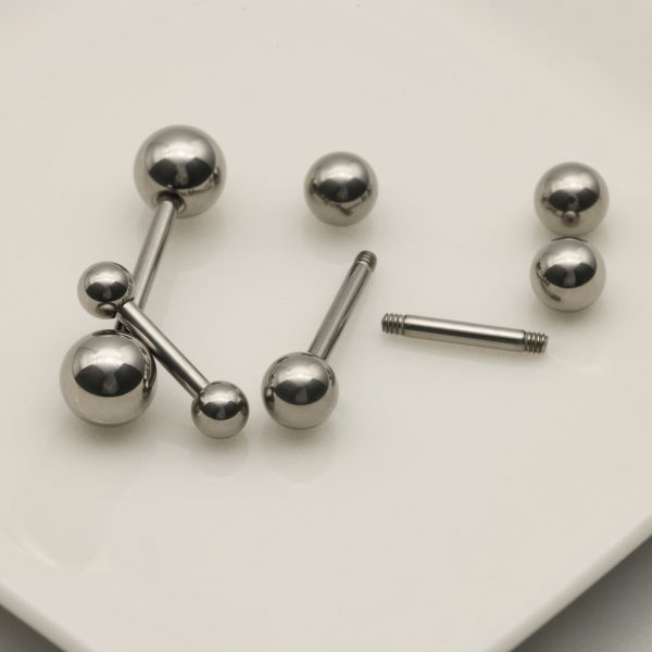 [Adelina Style] 純チタン ダンベル ボールピアス 丸玉 スタッド ピアス 人気 つけっぱなし 16G 軟骨ピアス メンズ レディース 1ペア金属アレルギー対応 男女 - 画像 (7)