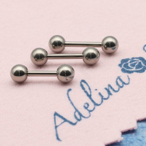 [Adelina Style] 純チタン ダンベル ボールピアス 丸玉 スタッド ピアス 人気 つけっぱなし 16G 軟骨ピアス メンズ レディース 1ペア金属アレルギー対応 男女 - 画像 (8)