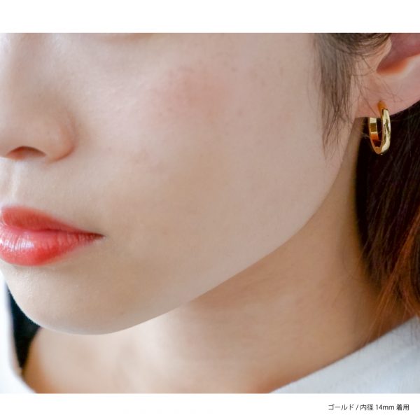 [Adelina Style] フープピアス 人気 幅2.0/2.5mm 1ペア 鏡面仕上げ つけっぱなし 18G メンズ レディース リング ピアス サージカルステンレス 金属アレルギー対応 男女兼用 - 画像 (2)