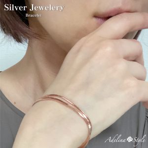 [Adelina Style] ブレスレット 3連ブレスレット 長さ調整可能 シンプル 合金 925シルバーメッキ スネークチェーン レディース プレゼント ギフト 専用ケース付 (ピンクゴールド)