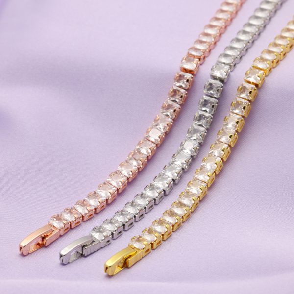 [Adelina Style] ブレスレット レディース 人気 3A 36粒 キュービックジルコニア シンプル シルバーメッキ メンズ 金属アレルギー対応 プレゼント ギフト 専用ケース付 - 画像 (7)