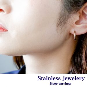 [Adelina Style] リングピアス フープピアス メンズ レディース 人気 幅3mm つけっぱなし 小さめ 18G 1ペア サージカルステンレス ピアスリング 金属アレルギー対応