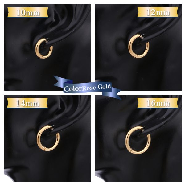 [Adelina Style] リングピアス フープピアス メンズ レディース 人気 幅3mm つけっぱなし 小さめ 18G 1ペア サージカルステンレス ピアスリング 金属アレルギー対応 - 画像 (8)