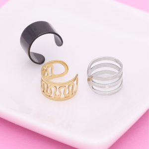 [Adelina Style] 5点セット イヤーカフ イヤークリップ フェイクピアス 人気 ノンホールピアス イヤリング ステンレス 挟むだけ 簡単 ピアス 金属アレルギー対応