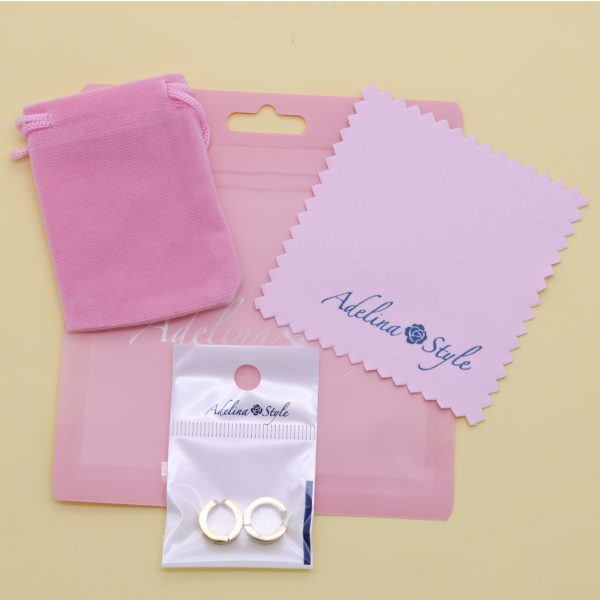 [Adelina Style] フープピアス 人気 太め 幅4mm 表面加工 1ペア つけっぱなし 18G メンズ レディース リング ピアス サージカルステンレス 金属アレルギー対応 男女兼用 (タイプB ブルー) - 画像 (9)