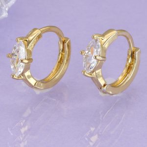 [Adelina Style] ピアス レディース 人気 フープピアス 1ペア 小さめ ゆれる ダングルピアス キュービックジルコニア サージカルステンレス 金属アレルギー対応 外径13mm ギフト (タイプB)