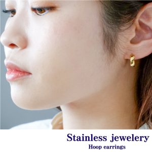 [Adelina Style] フープピアス 球面 幅3/4/5mm 人気 つけっぱなし リング ピアス ペア メンズ レディース 男女兼用 サージカルステンレス 金属アレルギー対応