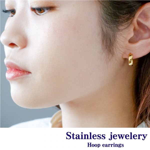 [Adelina Style] フープピアス 球面 幅3/4/5mm 人気 つけっぱなし リング ピアス ペア メンズ レディース 男女兼用 サージカルステンレス 金属アレルギー対応