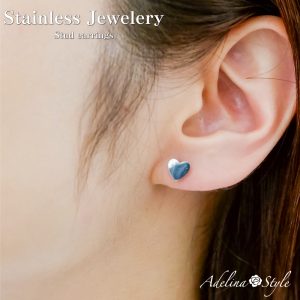 [Adelina Style] スター ピアス 星 スタッドピアス レディース 人気 つけっぱなし 1ペア ネジ式 フラットキャッチ 金属アレルギー対応 サージカルステンレス
