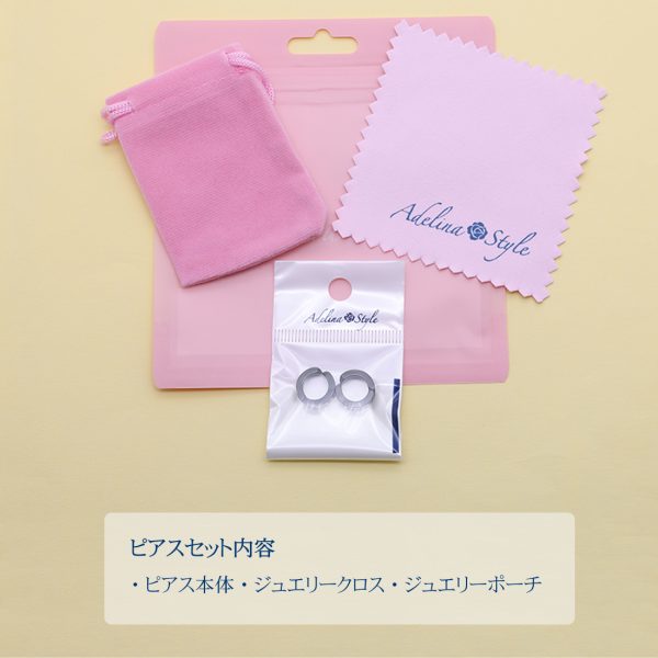 [Adelina Style] フープピアス 人気 太め 幅4mm 1粒キュービックジルコニア 鏡面 1ペア つけっぱなし 18G メンズ レディース リング ピアス サージカルステンレス 金属アレルギー対応 男女 - 画像 (6)