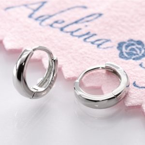 [Adelina Style] ピアス リング フープピアス シルバー925 純銀ピアス レディース メンズ 金属アレルギー対応 両耳 ペア