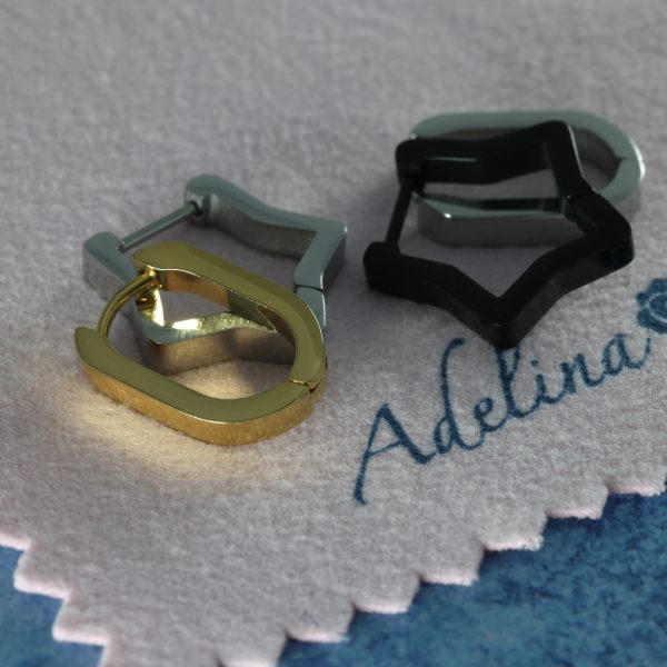 [Adelina Style] U型 ピアス 1ペア 人気 つけっぱなし メンズ レディース フープピアス サージカルステンレス 金属アレルギー対応 男女兼用 - 画像 (7)