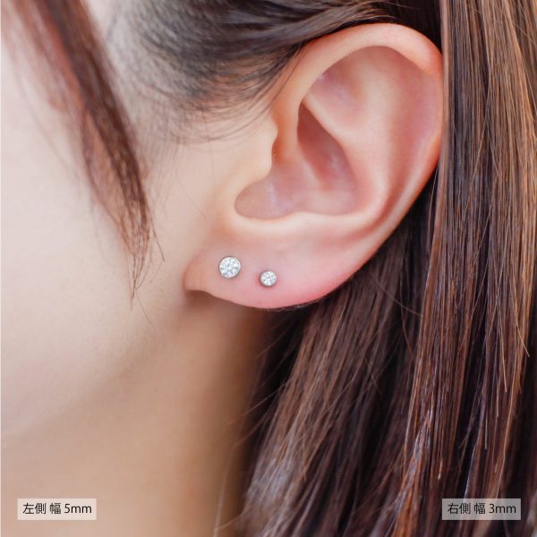 [Adelina Style] 純チタン スタッド ピアス 人気 つけっぱなし メンズ レディース 1ペア 高輝度キュービックジルコニア 20G 金属アレルギー対応 男女兼用 - 画像 (2)