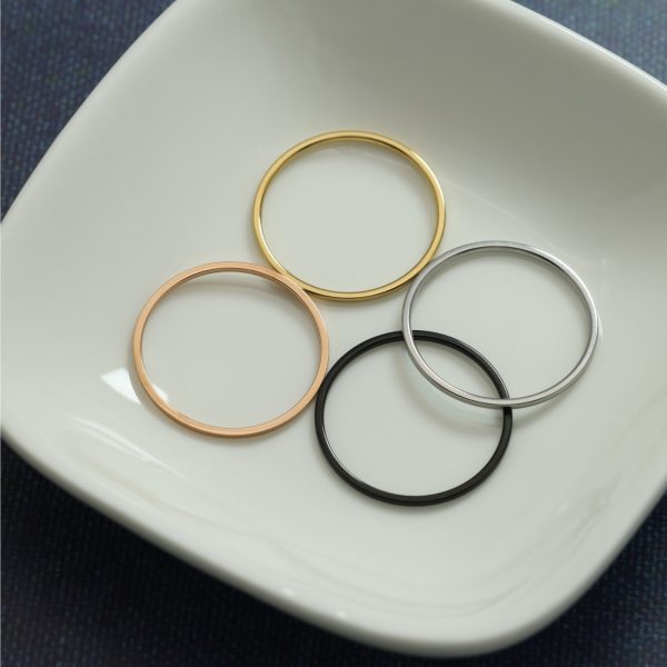 [Adelina Style] リング 平打 幅1mm 指輪 リング サージカルステンレス 細身 レディース メンズ 細めリング ファッションリング 金属アレルギー対応 男女 - 画像 (7)